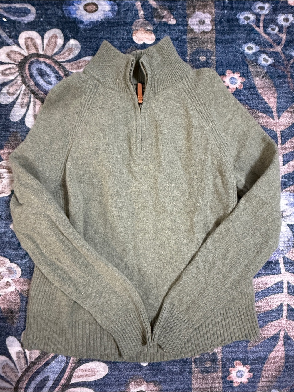 Banana Republic Olive Half-Zip Turtleneck Sweater
